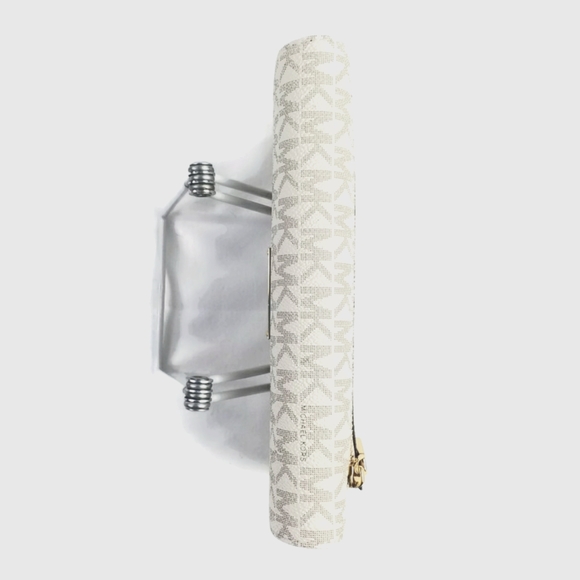 Michael Kors Jet Set White Digital Pin Dot MK Trifold Checkbook Wallet/Pen NWOT - Picture 13 of 15